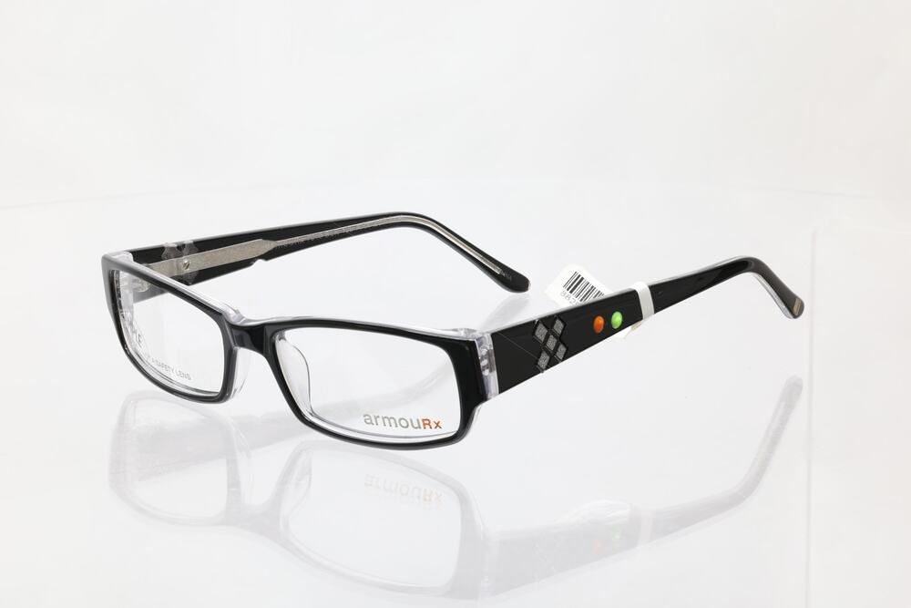 ArmouRx 7016 BLK 54-15-135mm Eyeglass FRAMES ONLY - NEW WITH DEFECTS - READ